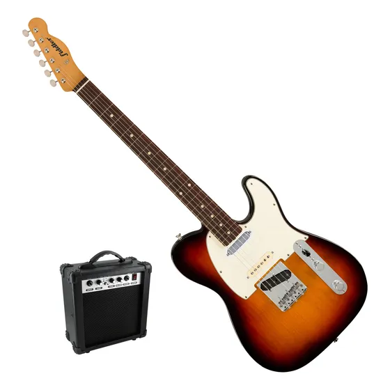 Guitarra Eléctrica Richards Sunburst + Amplificador 10w