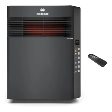 Estufa Eléctrica Mademsa Infrarroja 1500w Digital Eco Inf10 Negro