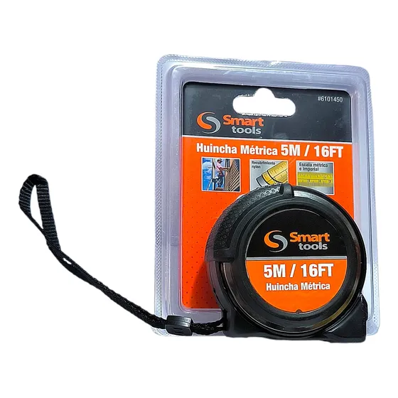 Huincha De Medir 5mts X 19mm C/acero Inox. - Smart Tools