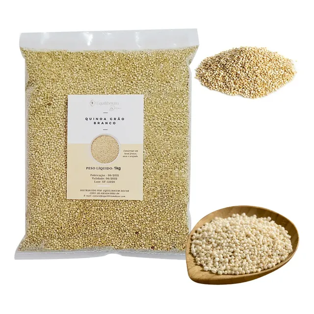 Quinoa Grão Branco Proteínas Natural Equilibrium Decor 1kg