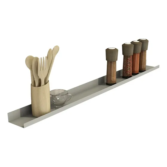 Estante Chapa J Flotante P/cuadros Y Objetos 80cm Tensocable