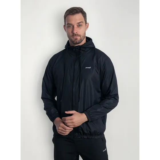 Jaqueta Corta Vento Impermeável Masculina Com Capuz Preta