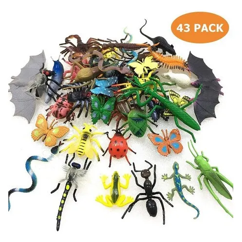 Pacote Com 43 Insetos Falsos, Mini Insetos Realistas, Brinqu