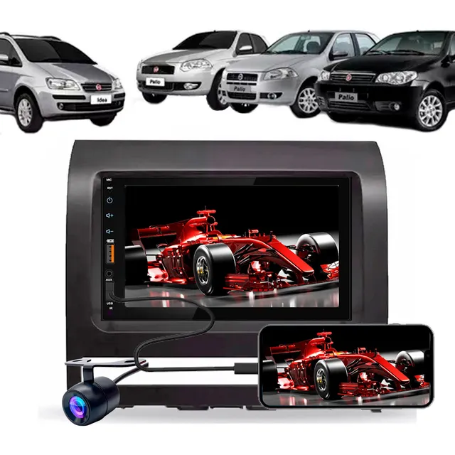 Rádio Multimídia Usb Bt Câm Ré+espelhamento Fiat Siena 2010