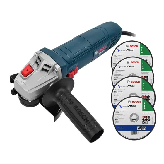 Mini Esmeriladora Angular Bosch Gws 700 + Discos De Corte 