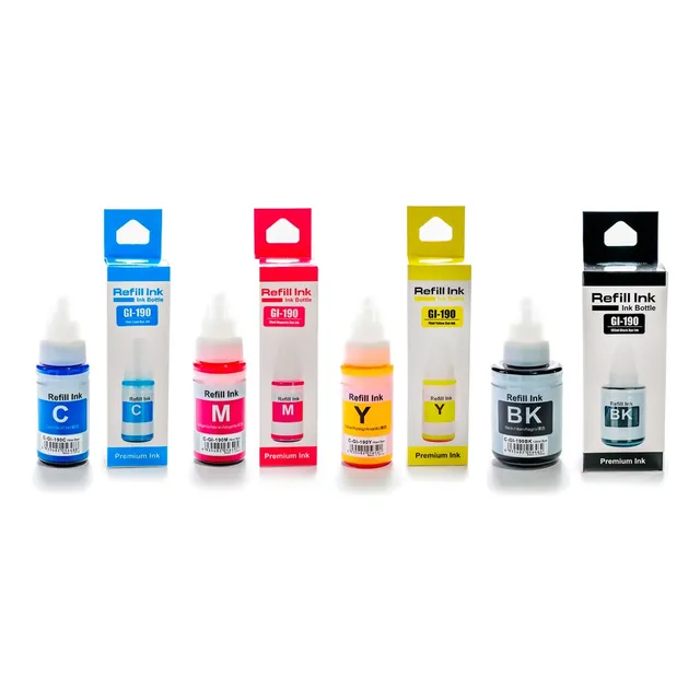Kit 4 Tintas Gi-190 Para Impresoras Canon