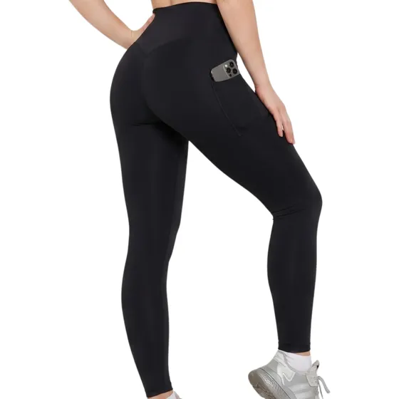 Calça Legging Academia Poliamida C/bolso Corrida Sport Elite