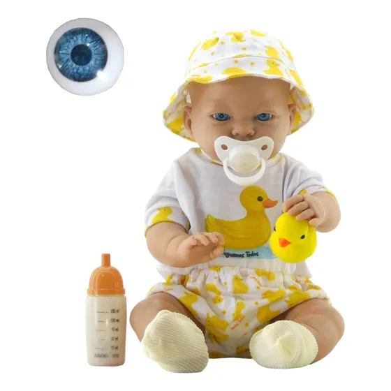 Bebé Bebote Real Patito 44cm - Genitales - Color De Ojos