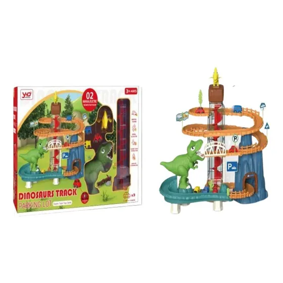 Set De Juego Estación De Dinosaurio Con Autos