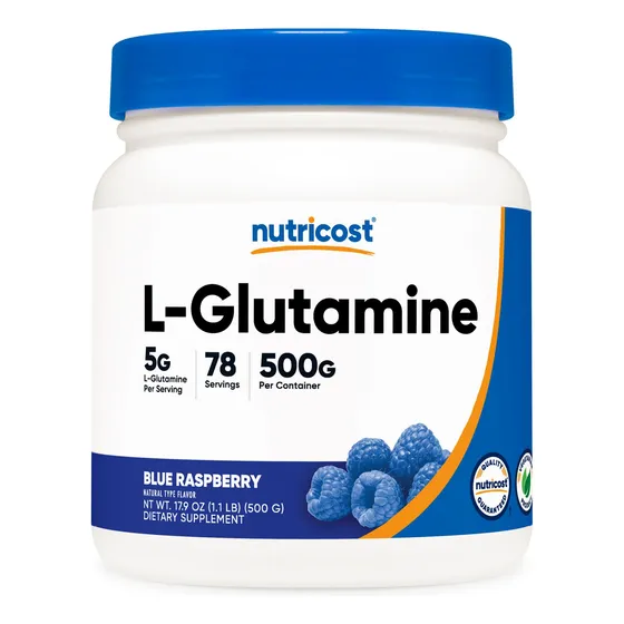 Suplemento Nutricost L-glutamina En Polvo 500 G De Frambuesa