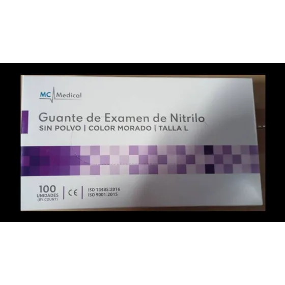 Guantes De Nitrilo Negro 100 Unidades