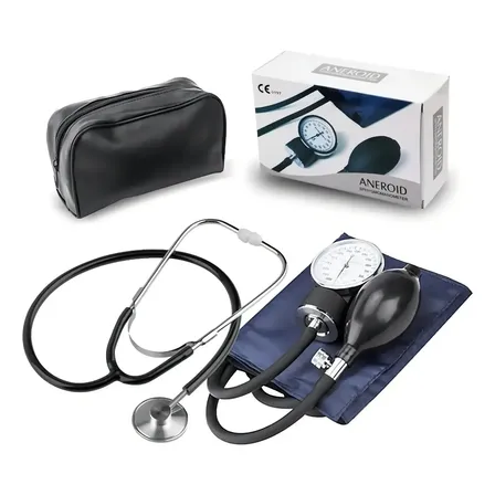 Tensiometro Manual Aneroide Llave Calibrar Estuche Color Azul Euromix BK2001-3001