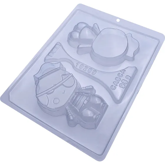 2 Moldes Para Chocolate 3 Partes Bwb Cod 10209 Niño Pirata