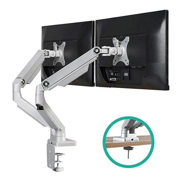 Eletab Brazo Soporte Para Monitor Dual - Altura De Escritori