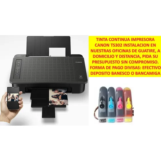 Sistema Continuo Tintas Canon Ts302 A Full Color Instalación