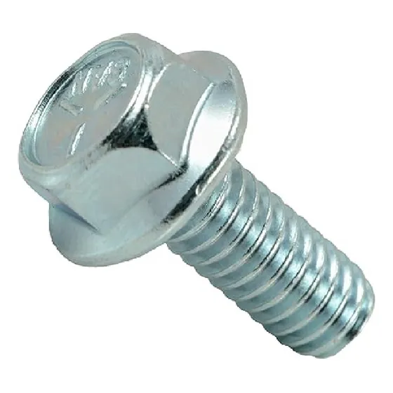 10 Pernos Brida Hexagonal 8x20mm Paso 1.25 Zincado