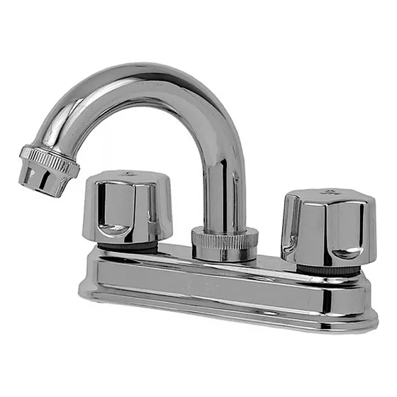 Mezcladora Acero Inox Cromada Para Lavabo 4puLG Rugo