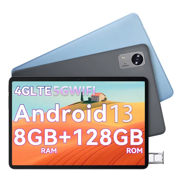 Tablet con funda Chuwi Hi10 XPro 10.1" 128GB gris 8GB de memoria RAM Android 13 tablet 4G LTE 5G wifi pad includes with mobile network