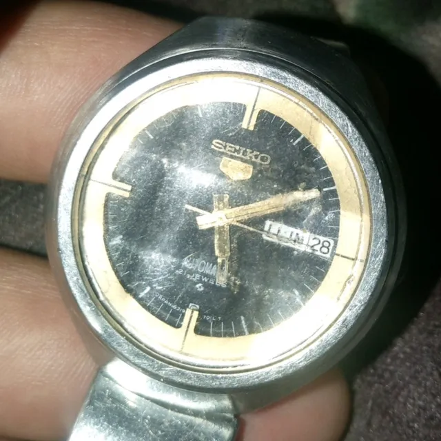 Reloj Seiko Facetado Automático Antiguo De Colección