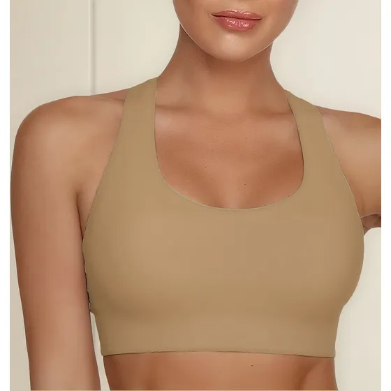 Top Malla Corpiño Básico Deportivo Mujer Lycra Elastizada 