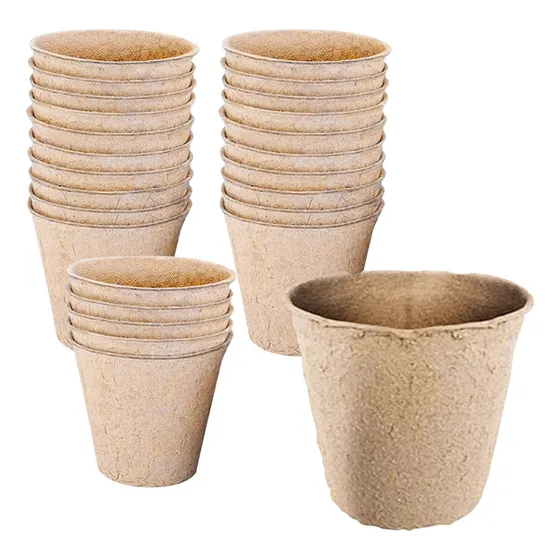 25 Macetas Biodegradables Fibra Coco Germinación Orgánanica