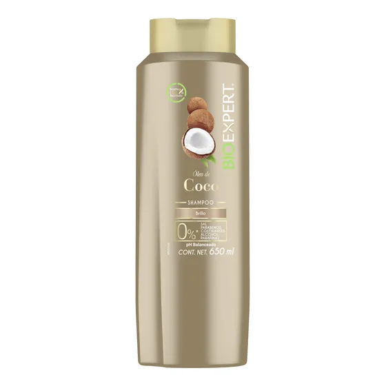 BIOEXPERT Shampoo Óleo de Coco, recubre el cabello dejándolo radiante y hermoso, sin sal ni parabenos* 650 ml