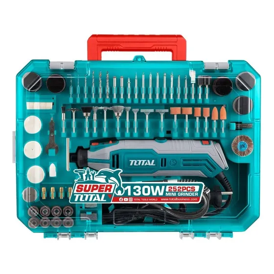Mini Torno Electrico 252 Piezas Total 130w Frecuencia 50 Hz/ 60hz Potencia 130 W