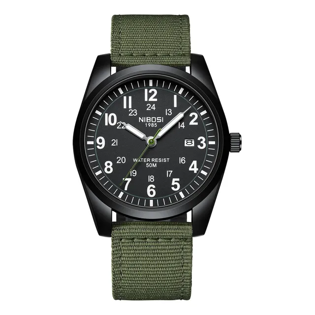 Nibosi Hombres Relojes Analógico Reloj Militar Con Sd7kw