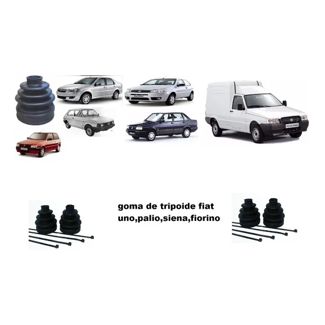Goma Tripoide Y Caja Fiat Uno,palio,siena,1.3/1.4/1.8 El Par