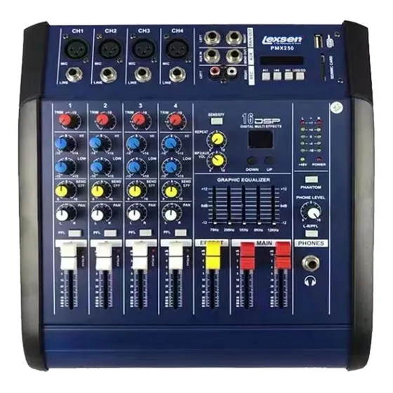 Mixer Potencia Lexsen Pmx250 250w 4 Canales