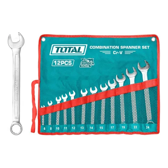 Juego Llave Punta Corona 12 Piezas 6-24 Mm Industrial Total