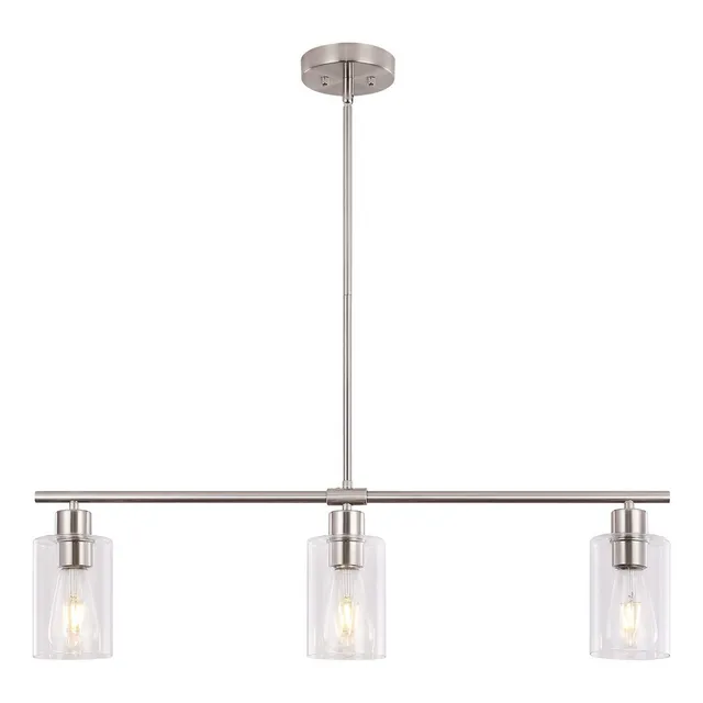 Tmmaysun Candelabro Moderno 3 Luz Niquel Cepillado Isla Casa