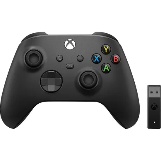 Control Xbox Microsoft Original Negro Con Adaptad X/s/one/pc