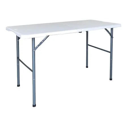 Mesa Plegable De Plástico Styrka Tipo Portafolio 1.20m Color Blanco