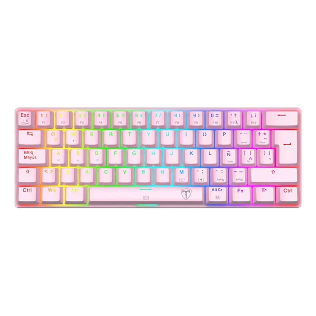 Teclado Gamer T-dagger Arena Rgb Tgk321p Sp Pink Red Switch