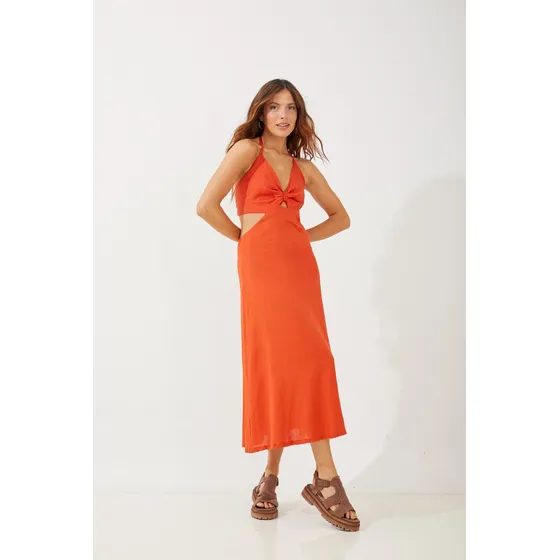 Vestido Lino Largo Rimmel