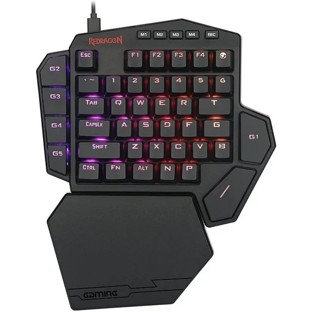TECLADO DE UNA MANO REDRAGON MECANICO DITI SWITCH BROWN