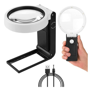 Lupa Portatil Zoom 5x 25x Aumento Luz Leer Lámpara Led Lupa Portatil Zoom 5x 25x Aumento Luz Leer Lámpara Led