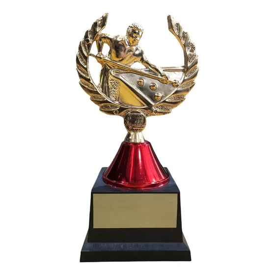 Troféu De Sinuca Para Campeonato Torneio Bilhar Cor Vermelho
