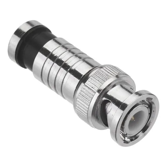 Conectores Bnc Macho Compresión Crimpeable Coaxial Rg6 Cctv
