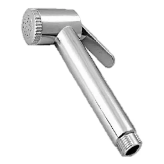 Ducha Tipo Telefono Plastico Cromado 15cm-7,5cm Rosca Macho