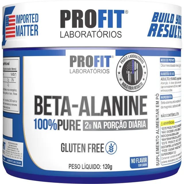 Beta Alanina 100% pura en bote, 120 g, sabor Profit Natural