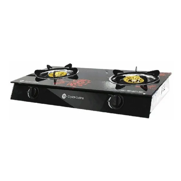 Cocina A Gas Vidrio 2 Hornillas Crystal Cusine Pgs02-1