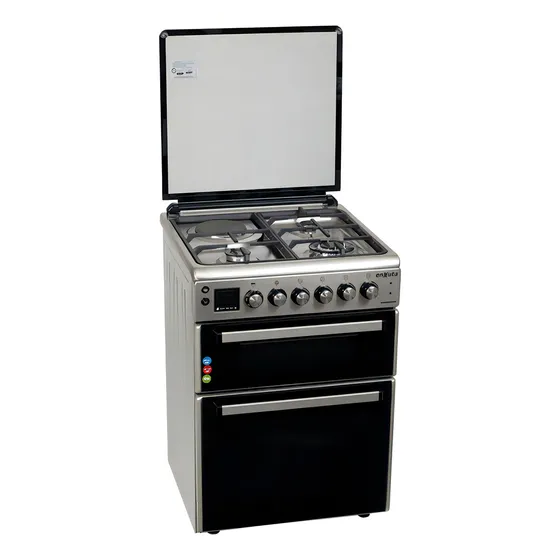 Cocina Doble Horno Enxuta 3 Hornallas 1 Disco Cenxdh6413i Color Gris