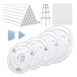 Portarrollos De Plástico Y Separador De Tartas Juego De 35pz Portarrollos De Plástico Y Separador De Tartas Juego De 35pz
