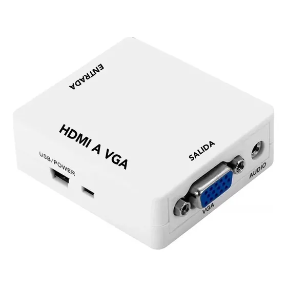  Adaptador Conversor Hdmi A Vga Hdv 551 Con Audio Dimm