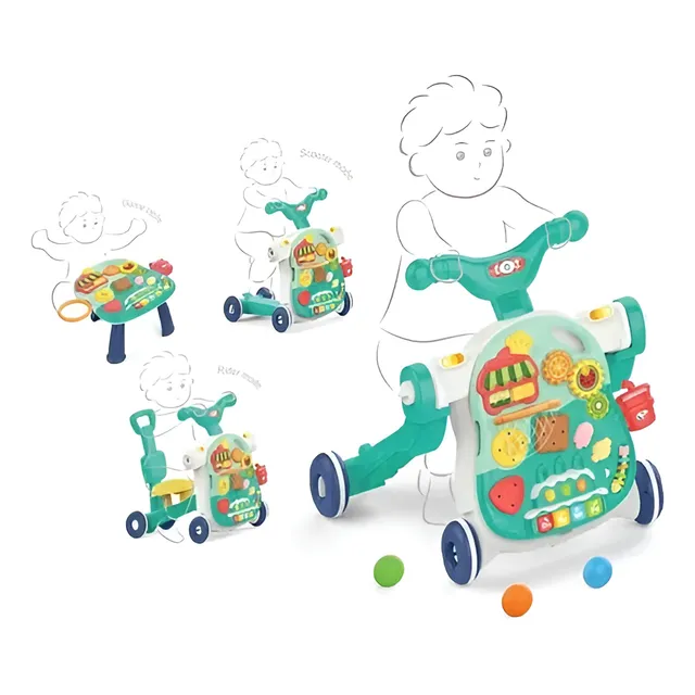 Andadera Caminador Bebes Primeros Pasos 3 En 1 Scooter Mesa