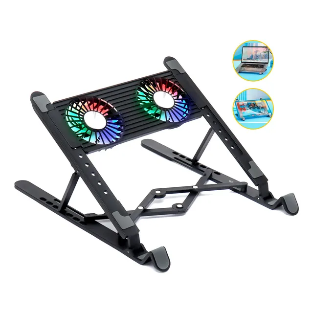 Cooler Laptop Tablet Hoco Soporte 8 Niveles 2 Ventiladores