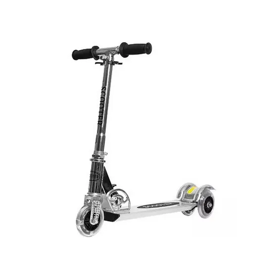 Monopatin Aluminio 3 Ruedas C/luces Reforzado Plegable Bolso