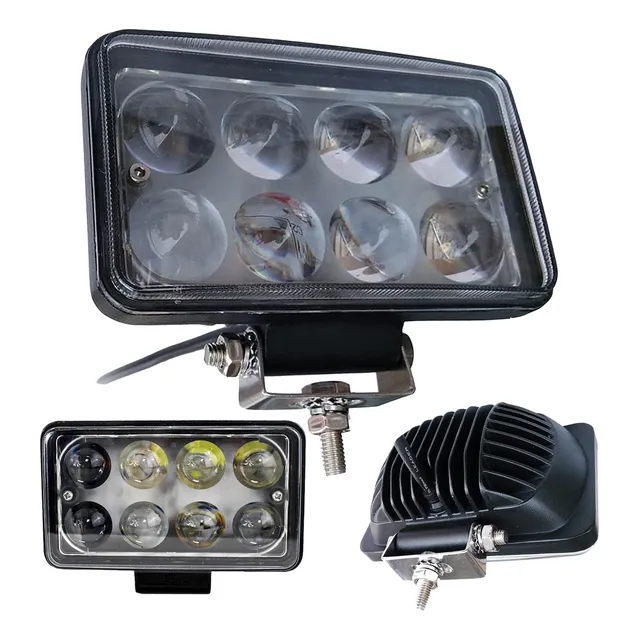 Neblinero 8 Led Con Lupa Auto Camión 9-30v 15x9cm Rectangula